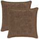 vidaXL Kussensloop 2 st houten licht bruin 45 x 45 cm nep konijnenbont