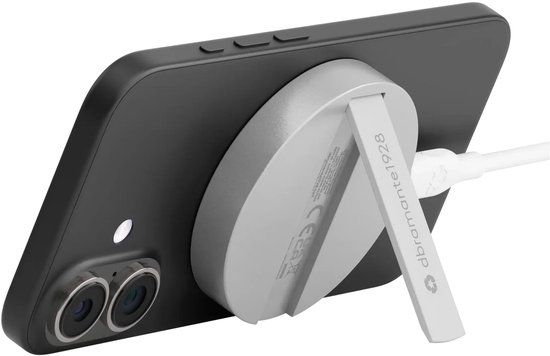 dbramante1928 Re-charge Wireless Magnetic Charger met Standaard 25W - Zilver