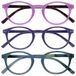 Opulize Zen 3 Stuks Leesbril Roze Purper Turquoise Blauw Klein Mannen Vrouwen RRR24-45Q +2,50