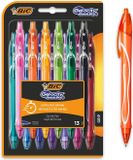BIC Gel-ocity - Gelpen - Sneldrogend - Pennen - Verschillende Kleuren - Pen - 13 Stuks