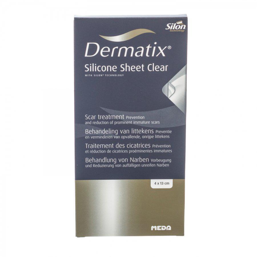 Dermatix Silicone sheet clear Silicoon pleister 4 x 13 cm