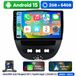Android 15 Autoradio pour Peugeot 107 Toyota Aygo Citroën C1 2005-2014, 2Go+64Go, CarPlay sans fil Android Auto, GPS, caméra de recul