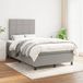 Maison Exclusive - Sommier à lattes de lit avec matelas gris clair 120x200cm tissu