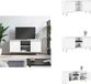 vidaXL TV-meubel - 104x35x50 cm - Bewerkt Hout - Wit