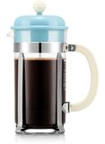 Bodum Caffettiera French Press Koffiezetapparaat 1L Beige/Blauw/Transparant