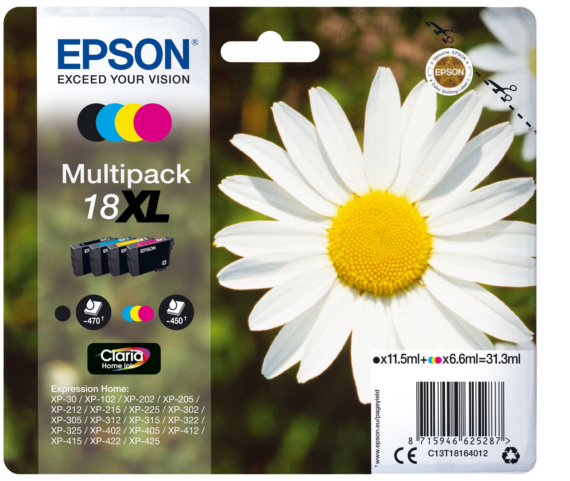 Epson Daisy Claria Home Ink-reeks - Multi Pack - C13T18164022