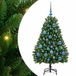 vidaXL Sapin de Noël artificiel 120 cm 150 LED Blanc chaud PVC et Acier Vert