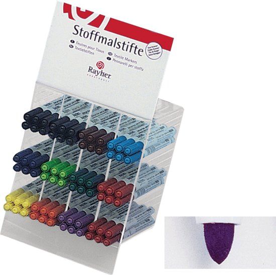 Rayher Hobby Lila paarse textielstift met fijne punt