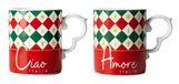 Bialetti Tricolore Mok Meerkleurig Porselein 0.3L Set van 2