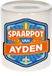 Bellatio Decorations Kinder spaarpot met naam - Ayden - keramiek - met dop - wit