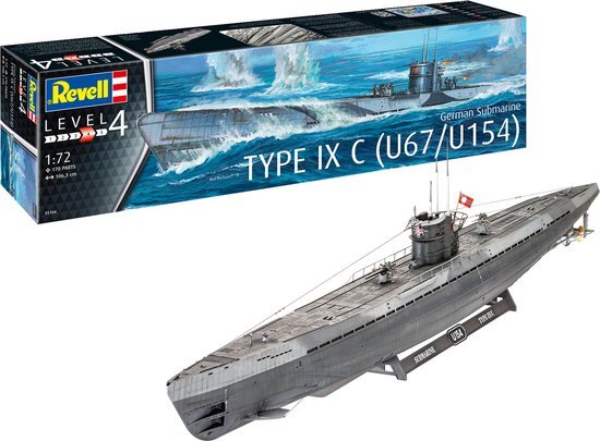 Revell 1:72 German Submarine Type IX C U67/U