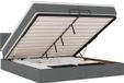 vidaXL Ottoman Bed with Mattresses and LEDs 200x200cm Fabric Dark Grey