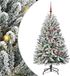 vidaXL Kunstkerstboom 150 cm 150 LED's Warmwit PVC en Staal