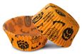 Guardini, Lijnrekwisieten, 60 x bakvormen, Ø 7 x 2,6 cm, Halloween-thema, van bakpapier, kleur oranje/zwart