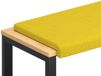 vidaXL Coussin de banc Tissu Jaune clair 110 cm