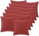 vidaXL - Kussensloop - 12 pcs - HEERLEN - Wijnrood - 40 x 40 cm - Polyester