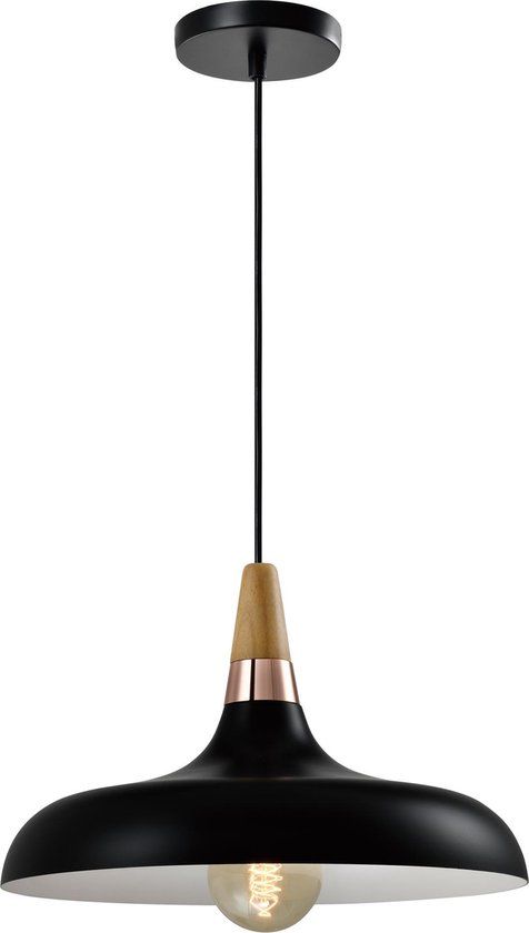 QUVIO Hanglamp retro - Zwart en wit