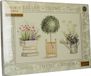 Set de sets de table avec motif floral, 4 sous-verres, sets de table, 40 x 29 cm & Feuille de houx topiaire, 43,5 x 32,5 cm