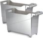 Plasticforte Trolley - 2 stuks - Zilverkleurig - Kunststof - L45 x B17 x H29 cm