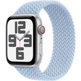 Apple Gevlochten solobandje voor de Apple Watch | 38/40/41/42 mm - Maat 3 - Light Blue