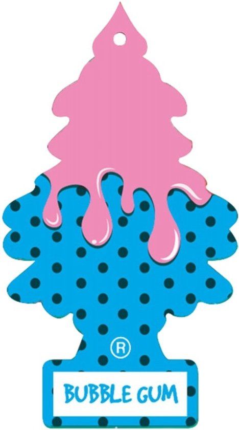 Arbre Magique Luchtverfrisser Bubble Gum Blauw/roze - 12 x 7 cm