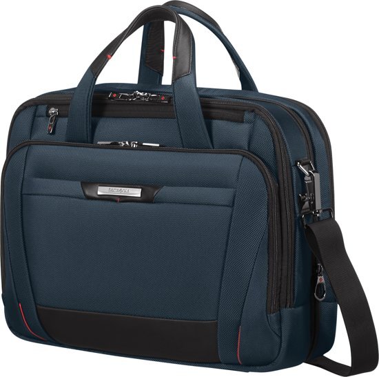 Samsonite Laptopschoudertas - Pro-Dlx 5 Laptop Bailhandle 15.6 inch Uitbreidbaar Oxford Blue