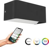 EGLO connect.z Sania-Z Smart Wandlamp - Zwart/Wit