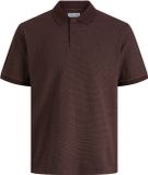 JACK&JONES JJEAUSTIN TWISTED POLO SS SN Heren Polo L Bitter Chocolate
