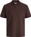 JACK&JONES JJEAUSTIN TWISTED POLO SS SN Heren Polo L Bitter Chocolate