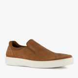 ECCO leren heren instappers cognac wit - Maat 44