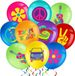 Holland Connections 45 pièces Ballons en latex Groovy Boho Hippie Retro Peace Sign Rainbow Daisy Fleur