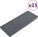vidaXL - Trapmatten - Zelfklevend - 15 Stuks - 65x24,5x3,5 cm - Grijs