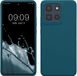 kwmobile hoesje geschikt voor Motorola Moto G86 Power 5G - Hoesje met siliconen coating - Smartphone case in mat petrol