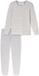 SCHIESSER dames Cotton Essentials Pyjama lang - dames pyjama set - zilvergrijs melange gestreept