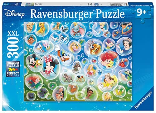 RAVENSBURGER PUZZLE 80536 - Disney's populairste figuren, 300 stukjes puzzel voor Disney fans vanaf 9 jaar exclusief bij Amazon