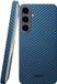 NEKIT Fiber Hoesje Geschikt voor Samsung Galaxy S24 - Compatibel met MagSafe - High-tech Kevlar Aramidevezels 1500D - Back Cover Ultra Dun - Blauw