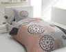 Home Linge Passion Beddengoedset, 2-delig, 100% katoen, 57 draden/cm², 1 persoon, 140 x 200 cm, Yucatan, grijs en oudroze