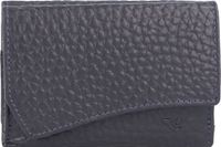 VOi Hirsch Carita Wallet Blau Donkerblauw Leer Drukknopen 3 Pasjes RFID