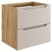 Meuble de salle de bain sous lavabo, 60 cm, chêne beige, 2 tiroirs