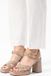 Manfield Dames Gouden Sandalen met Hak Maat 37