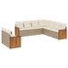 vidaXL Loungeset met kussens, polyrotan, beige