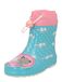 BECK Regenlaarzen 'Kätzchen' ecru / turquoise / grijs / rosa