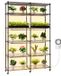 Vevor Plantenrek met Kweeklamp, 6-laags, Dubbele Laag Plantenstandaard voor Binnen met Wielen en Timer, 200W Full-spectrumlampen, Bloemenrek voor Zaaien, 120x35x180cm