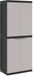 vidaXL Tuinkast 65x37x165 cm polypropeen grijs en zwart