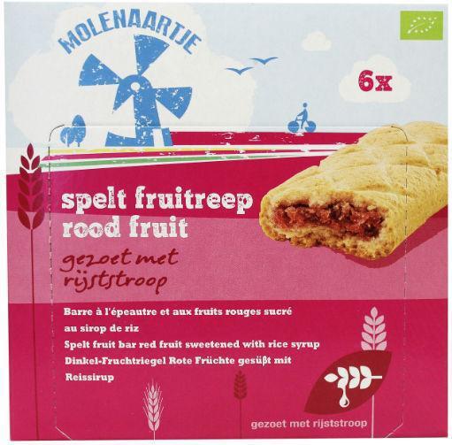 Molenaartje Fruitreep Rode Vruchten 198gr