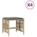 VidaXL 365061 Ottomans voor buiten Licht Grijs Kunststof, Staal 110 kg 400 mm 400 mm