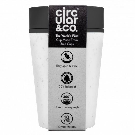 Circular & Co. Travel Mug - 227 ml - Crème - Zwart