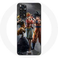 Maniacase Etui voor Xiaomi Redmi Note 11 4G Sangoku naruto Luffy één stuk Dragon Ball z 3D Anime manga
