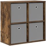 vidaXL Dressoir Gerookt eiken 59,5 x 27 x 57 cm