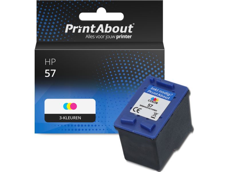 PrintAbout Inktcartridge 57 (C6657AE) 3-kleuren geschikt voor HP
